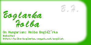 boglarka holba business card